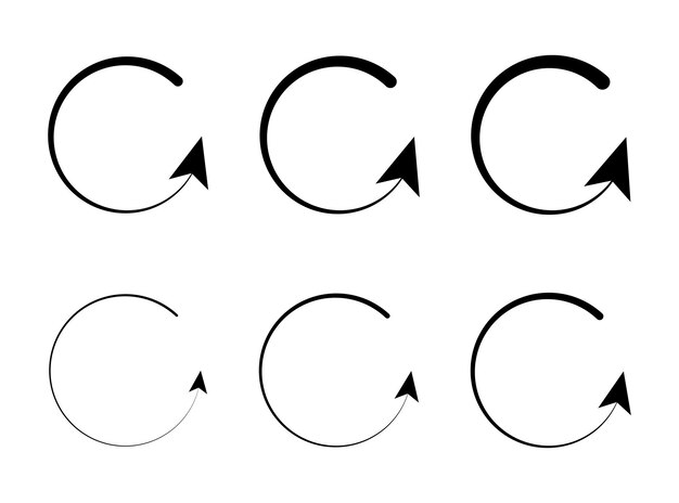 refresh icon or symbol restart icon circle arrow symbolizes vector