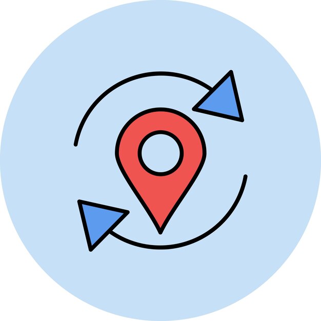 Refresh Location Flat Illustration