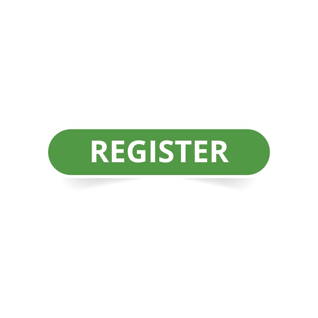 Register button for website label banner in rounded rectangle design vector illustration