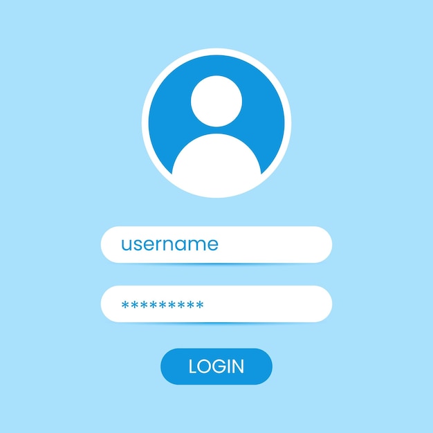 register page design login form account user password identity ui web log screen security profile privacy app interface