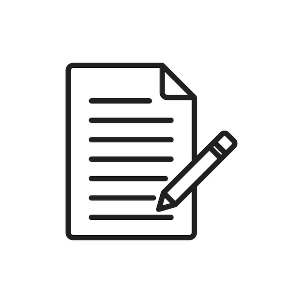 Registration form icon Flat art in black and white isolated