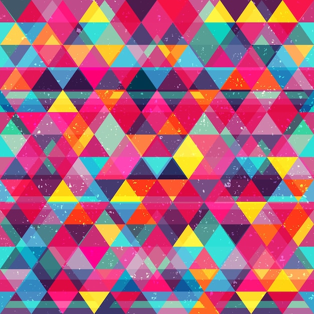 Regnbågsfärgade trianglar sömlös textur eps 10 vektorfil