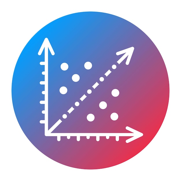 regression icon vector image can be used for data science
