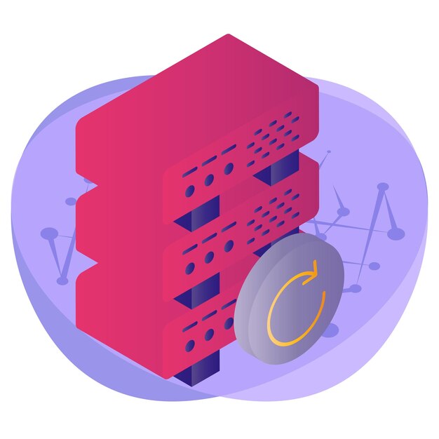 relational databases backup and restore isometric Concept Implicit Management Vector Design Big data