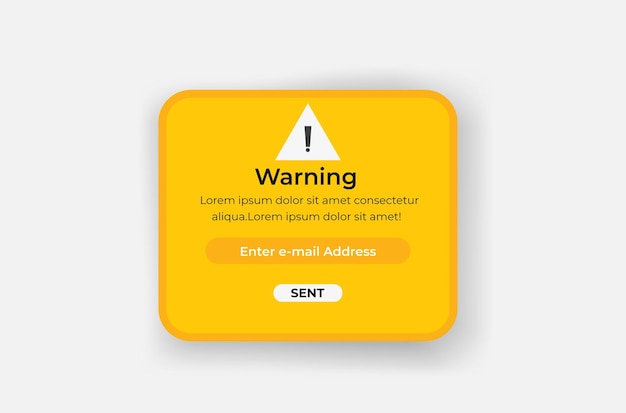 reminder notification popup design template with vector