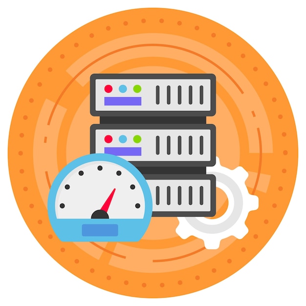 Remote Machine Performance Monitor Concept High speed Clusters Vector Design Cloud Processing