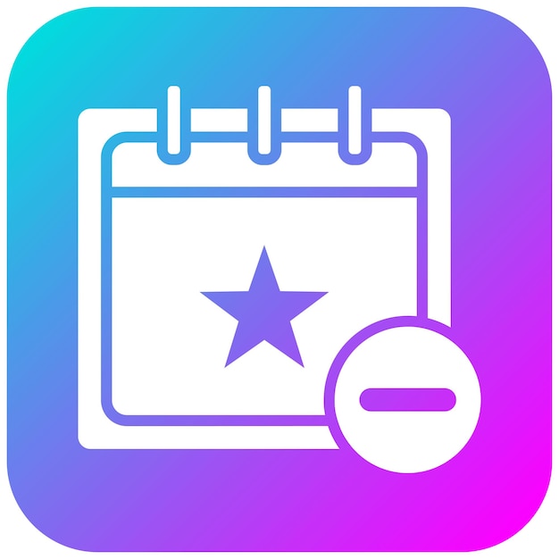Remove Event vector icon Can be used for Time and Date iconset