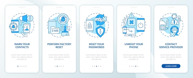 Remove hacker blue onboarding mobile app screen