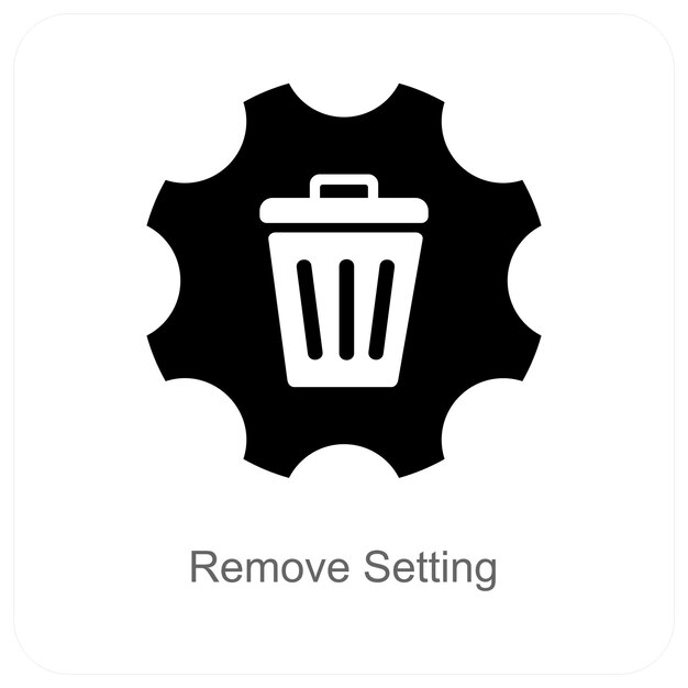 Remove Setting and remove icon concept