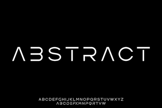 Ren och modern abstrakt display font vektorillustration