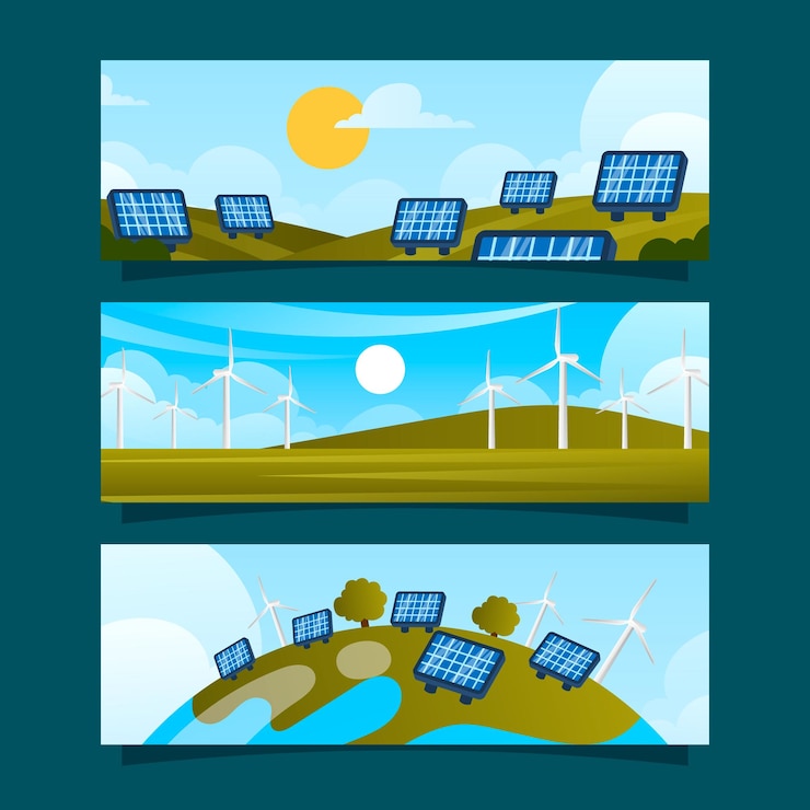 Vektör renewable energy sources