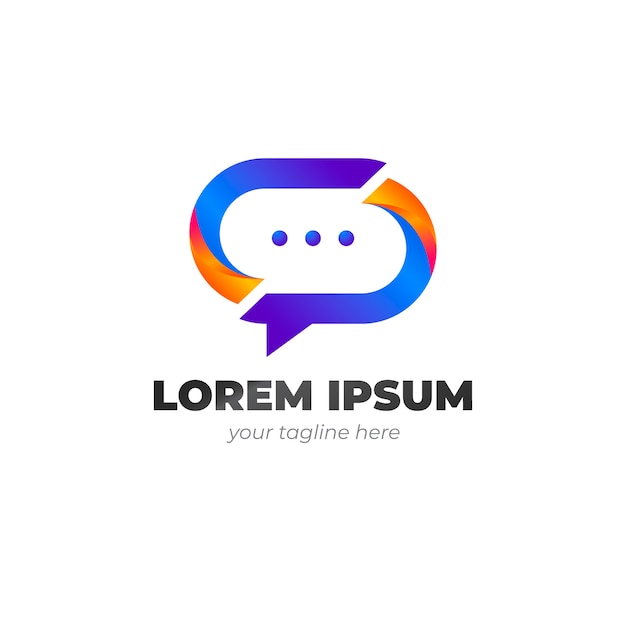 Renk geçişli iletişim tasarım şablonu