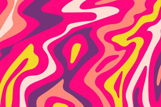 Renkli tasarımlı, hareketli psychedelic arka plan