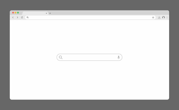 Rent og minimalistisk Web Browser Mockup