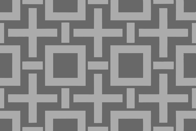 Repeating geometric crosses and squares in a light gray pattern