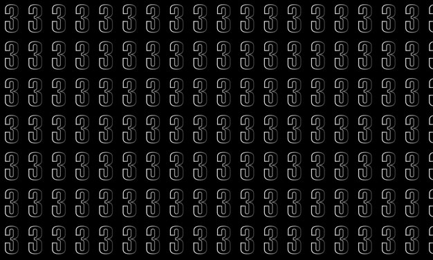 repeating number three pattern