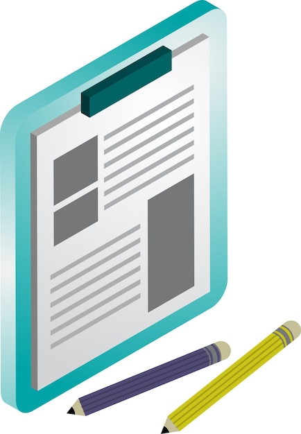 Report illustration in 3D isometric style