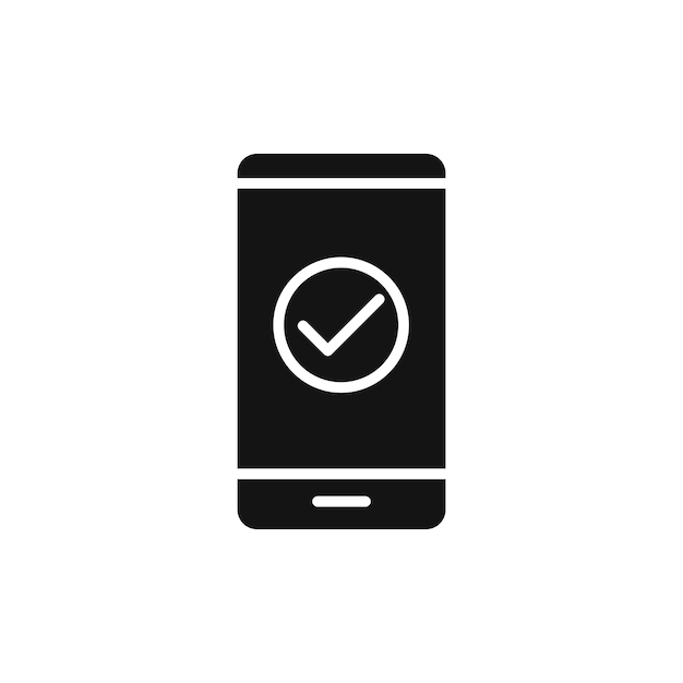 Reservation smartphone icon isolated on white background