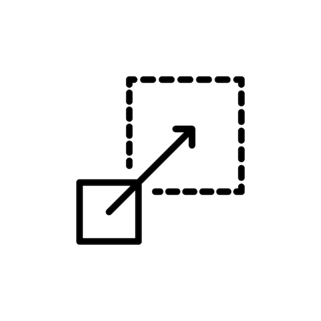 Resize icon set upscale streamline screen vector button scalable big size window sign maximize or extend image icon scale full screen button in black filled and outlined style
