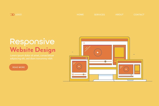 Responsive design conceptual landing page