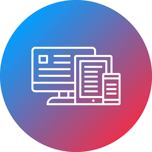 responsive design icon vector image can be used for coding and development