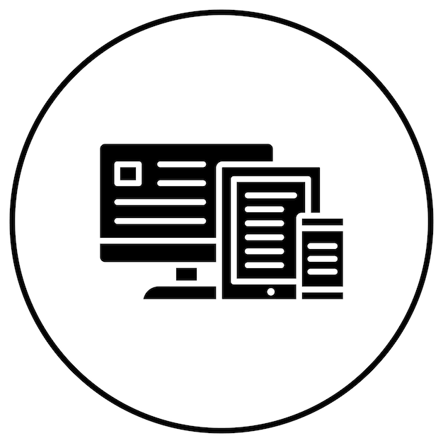 Responsive Design icon vector image Can be used for Coding and Development
