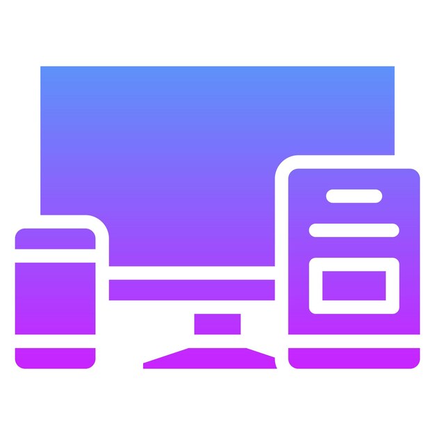 Responsive Design vector icon illustration of Web Hosting iconset