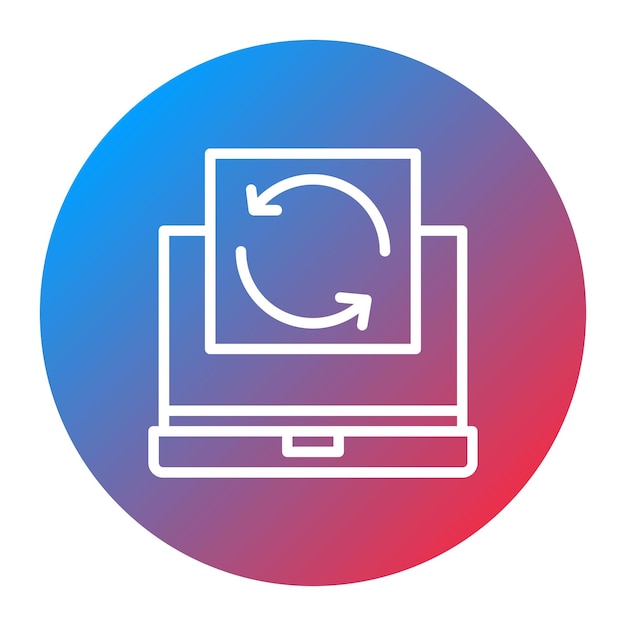Restart icon vector image Can be used for 3d Printing