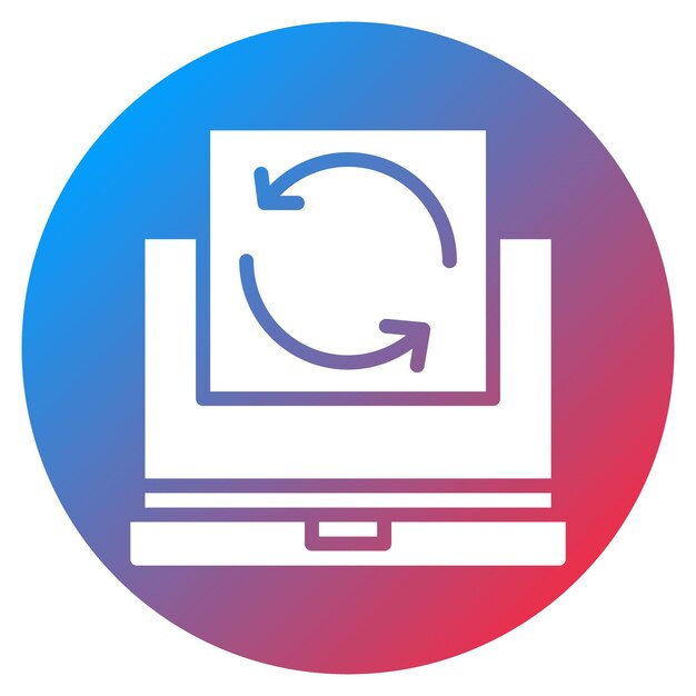 Restart icon vector image Can be used for 3d Printing