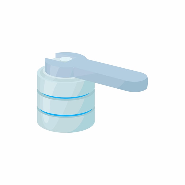 Restore database icon in cartoon style isolated on white background Data storage symbol