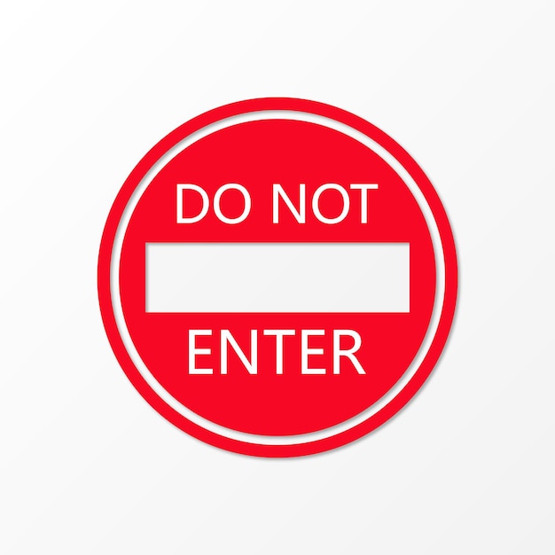 restricted and dangerous vector sign isolated