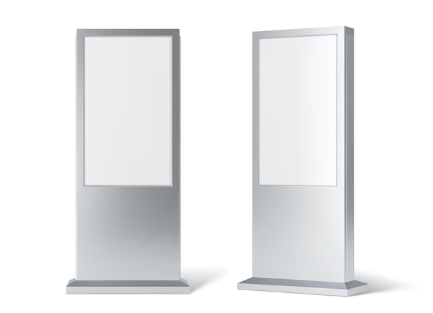 Retail advertise information stand display mockup