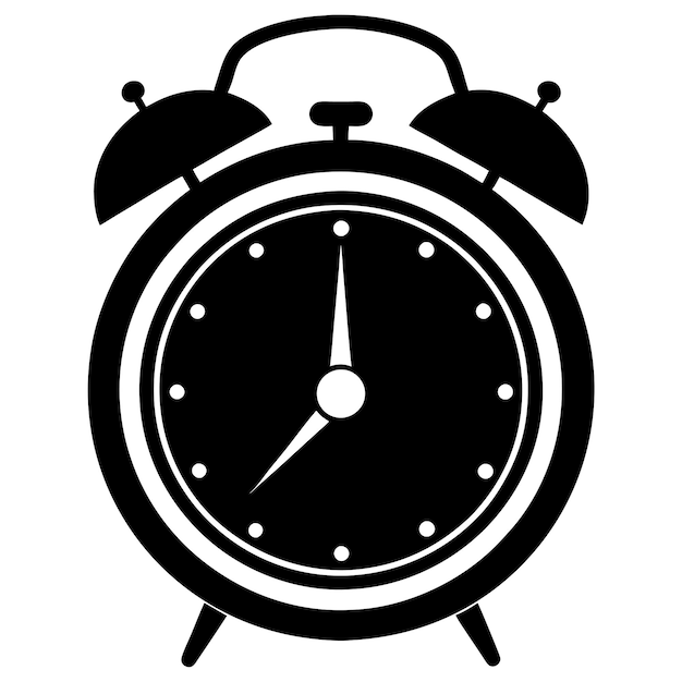 Retro alarm timepiece vector illustration