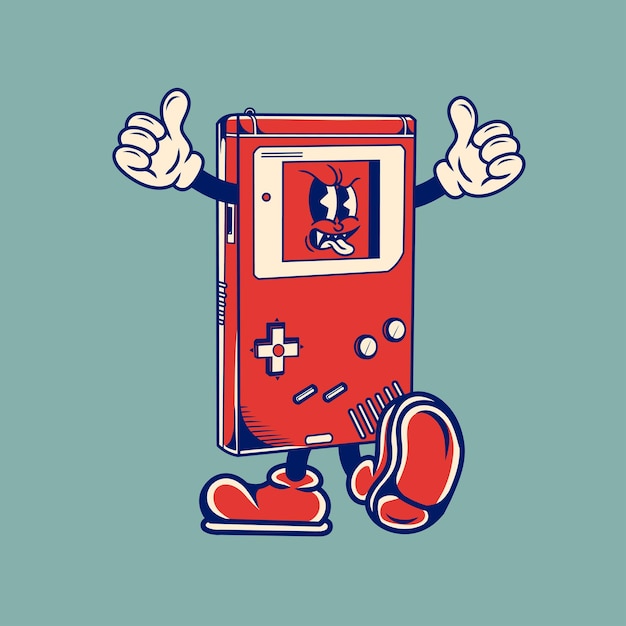 Retro character design from game boy