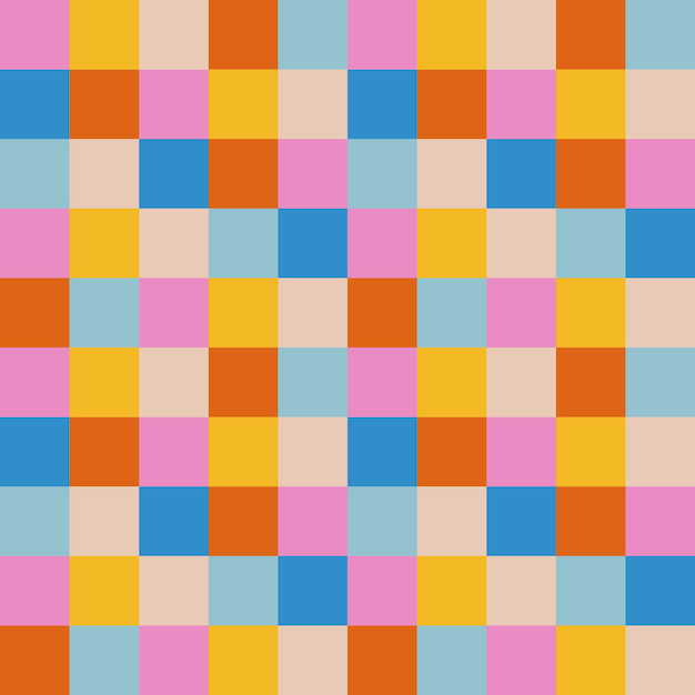 retro checked colourful pattern abstract geometric multicolored seamless mosaic background