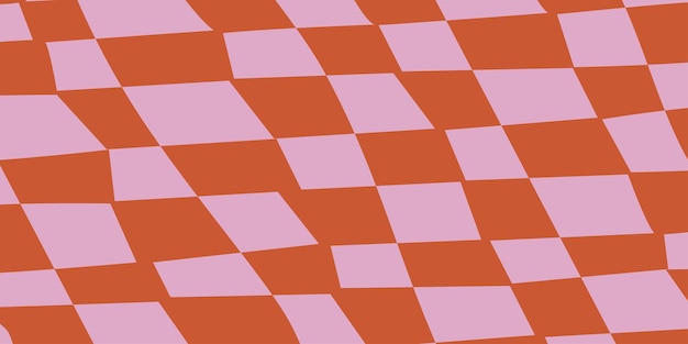 Retro checkerboard background for print design Geometric background Psychedelic retro checkerboard Abstract vector pattern Psychedelic wallpaper Optical pattern Abstract texture