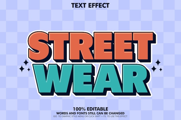 retro editable text effect template