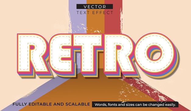 Retro Editable Text Effect