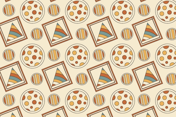 Vektör retro geometrik desen
