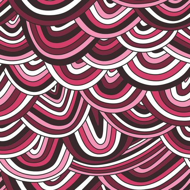 retro-inspired layered arcs creating a psychedelic wavy texture
