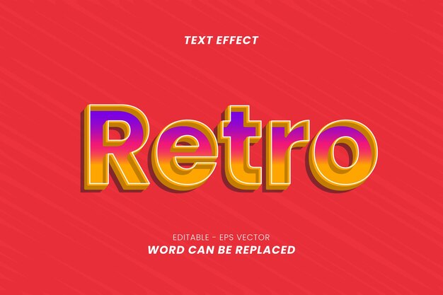 Retro-ord redigerbar teksteffekt