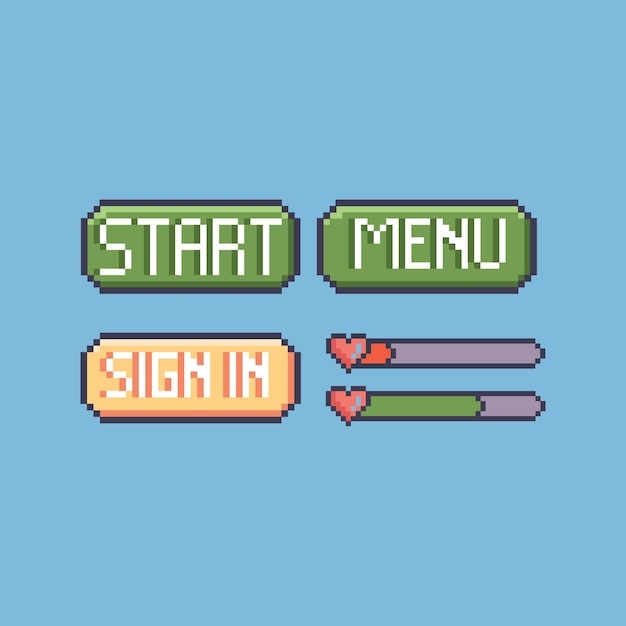 Retro pixel game elemental 1