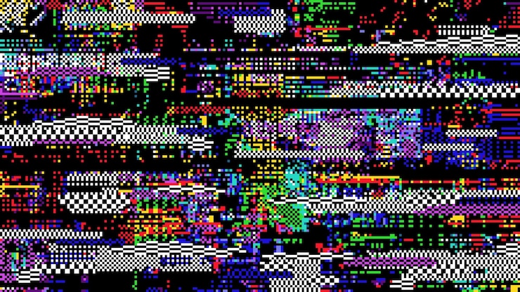 Vektör retro pixel glitch background abstract distortion