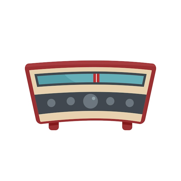 retro radio icon flat illustration of retro radio vector icon for web isolated on white