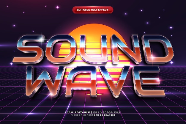 Retro SciFi Futuristic 80s Editable Text Effect Virtual Reality Tech
