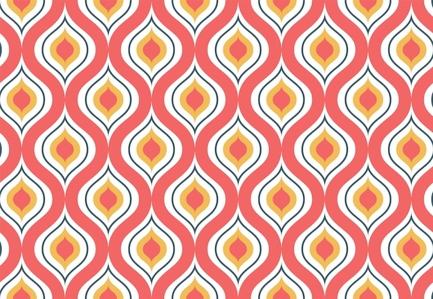 retro seamless pattern colorful background design