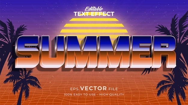 Retro sommertekst i grunge-stil