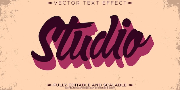 retro sticker text effect editable 70s and 80s text stylex9