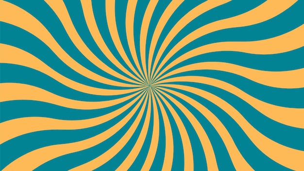 Retro Sunburst Background with Organic Shapes