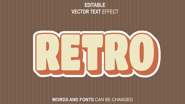 Retro Text Effect Style Vector